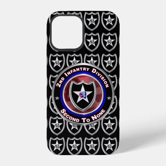 Coque iPhone 12 2e division d'infanterie « Seconde à aucune » (Verso)
