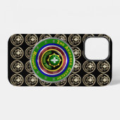 Coque iPhone 12 2e régiment de cavalerie blindée (Verso Horizontal)
