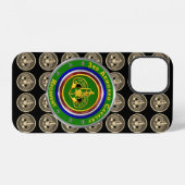 Coque iPhone 12 3e régiment de cavalerie blindée (Verso Horizontal)