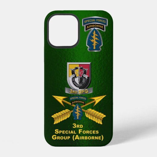 Coque iPhone 12 3ème Groupe des Opérations Spéciales Airporté Pers (Verso)