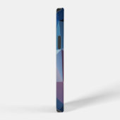 Coque iPhone 12 Abstrait de pyramide de bleus et de rouges (Côté droit)
