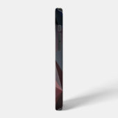 Coque iPhone 12 Abstrait de pyramide de bleus et de rouges (Côté gauche)