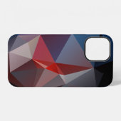 Coque iPhone 12 Abstrait de pyramide de bleus et de rouges (Verso Horizontal)