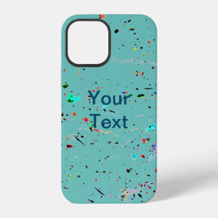 Coque iPhone 12 Abstrait éclaboussures de peinture, couleur person