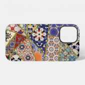 Coque iPhone 12 Abstrait ethnique espagnol carreau patchwork dessi (Verso Horizontal)