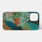 Coque iPhone 12 Abstrait Grunge : conception de motif transparent. (Verso Horizontal)