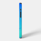 Coque iPhone 12 Abstrait vert et bleu (Côté gauche)