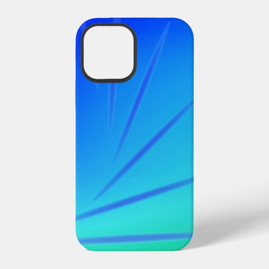 Coque iPhone 12 Abstrait vert et bleu (Verso)