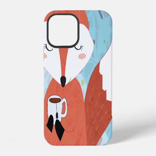 Coque iPhone 12 Adorable Lady Fox Leaf Arrière - plan (Verso)