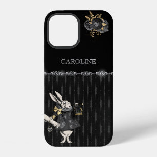 Coque iPhone 12 Alice au pays des merveilles en or noir
