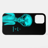 Coque iPhone 12 Alien, je veux croire (Verso Horizontal)