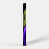 Coque iPhone 12 ALIEN PEARL MONOGRAM violet vert Abstrait (Côté droit)