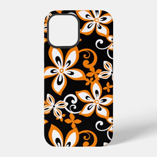 COQUE iPhone 12 ALOHA HAWAI'I (NOIR/ORANGE) (Verso)