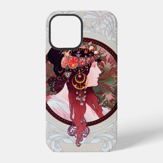 Coque iPhone 12 Alphonse Mucha (Verso)
