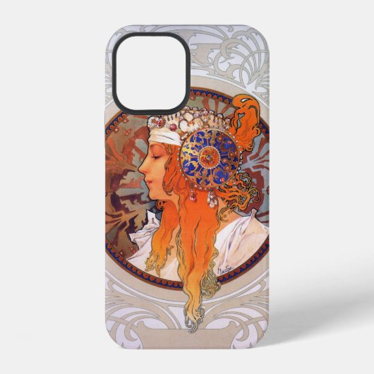 Coque iPhone 12 Alphonse Mucha (Verso)