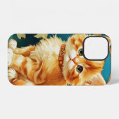 Coque iPhone 12 Alphonse Mucha Art Nouveau Chat (Verso Horizontal)