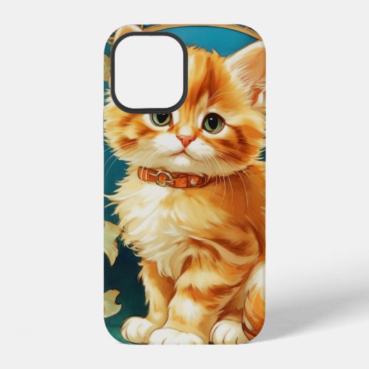 Coque iPhone 12 Alphonse Mucha Art Nouveau Chat (Verso)