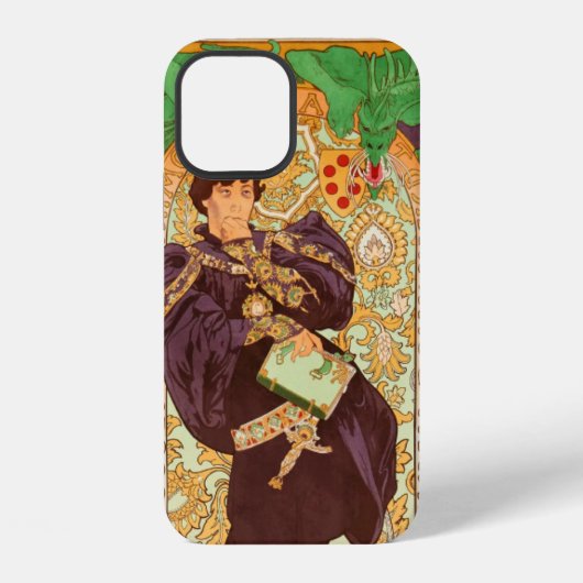Coque iPhone 12 Alphonse Mucha Prince et Dragon (Verso)
