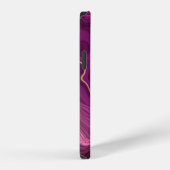Coque iPhone 12 Améthyste Violet Et Agate Abstrait Or (Côté droit)