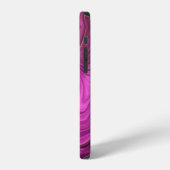 Coque iPhone 12 Améthyste Violet Et Agate Abstrait Or (Côté gauche)