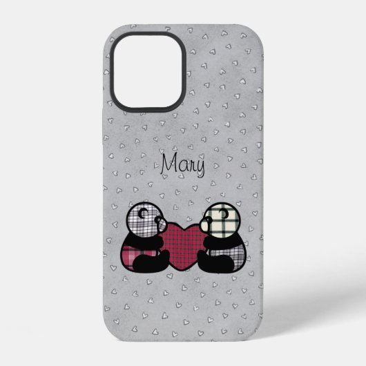 Coque iPhone 12 Amour de Panda (Verso)