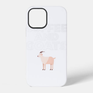 Coque iPhone 12 Amoureux du café et des chèvres. Conception parfai