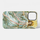 Coque iPhone 12 Ange en bleu (Verso Horizontal)