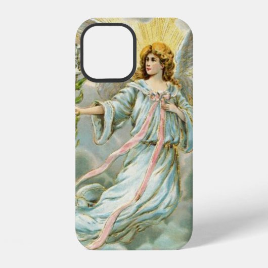 Coque iPhone 12 Ange en bleu (Verso)