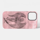 Coque iPhone 12 Angel en style tatouage (Verso Horizontal)