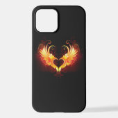Coque iPhone 12 Angel Fire Heart with Wings (Verso)