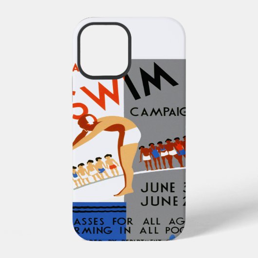 Coque iPhone 12 Apprendre à nager (Verso)