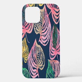 Coque iPhone 12 Aquarelle à haute densité Florale : Texture détail