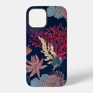 Coque iPhone 12 Aquarelle peinture sans couture motif avec lion ro