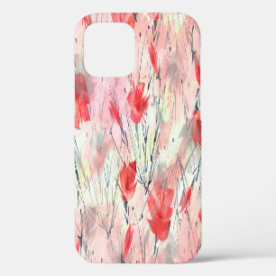 Coque iPhone 12 Aquarelle Plantes Herbes Motif