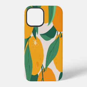 Coque iPhone 12 Arbre à agrumes : Main d'été tirée