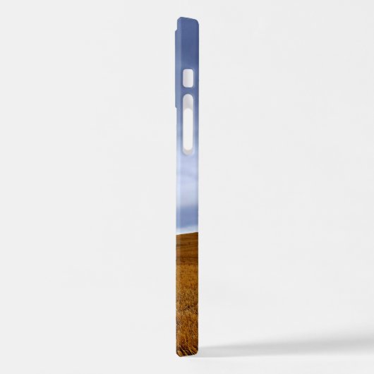 Coque iPhone 12 Arbre dans un champ de blé (Côté gauche)