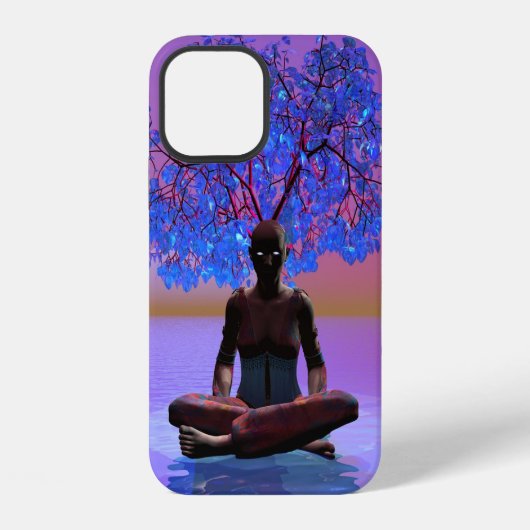 Coque iPhone 12 Arbre de méditation (Verso)