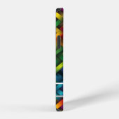 Coque iPhone 12 Arcoíris de Geometría Vibrante (Côté droit)