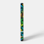 Coque iPhone 12 Arcoíris de Geometría Vibrante (Côté gauche)