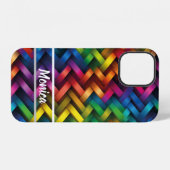 Coque iPhone 12 Arcoíris de Geometría Vibrante (Verso Horizontal)