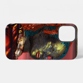 Coque iPhone 12 ARES /PORTRAIT DE CYBORG AU SOLEIL Science-fiction (Verso Horizontal)