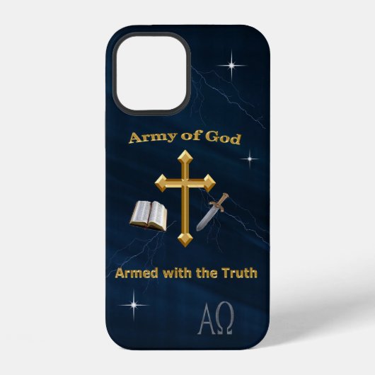 Coque iPhone 12 Armée chrétienne de Dieu (Verso)