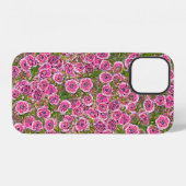 Coque iPhone 12 arrière - plan abstrait transparent. flux textile (Verso Horizontal)