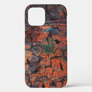 Coque iPhone 12 arrière - plan de grunge multicolore Abstrait avec