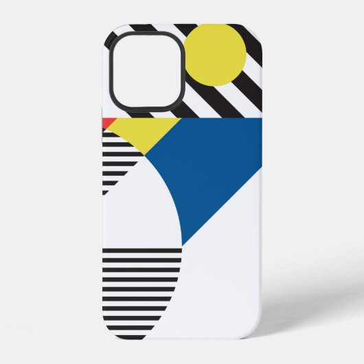 Coque iPhone 12 Arrière - plan de style rétro moderne (Verso)