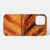 Coque iPhone 12 Arrière - plan de texture feuille sèche (Verso Horizontal)