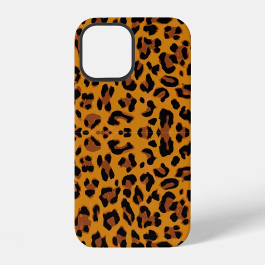 Coque iPhone 12 arrière - plan léopard motif (Verso)
