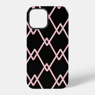 Coque iPhone 12 Arrière - plan motif rayé zigzag coloré. Illusion