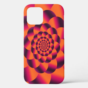Coque iPhone 12 Arrière - plan psychédélique multicolore, vortex f