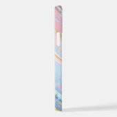 Coque iPhone 12 Arrière - plan rose texturé (Côté droit)